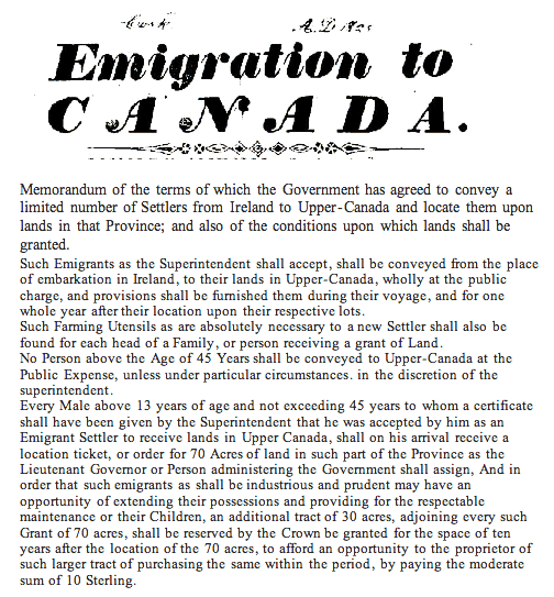 The ad used to find immigrants