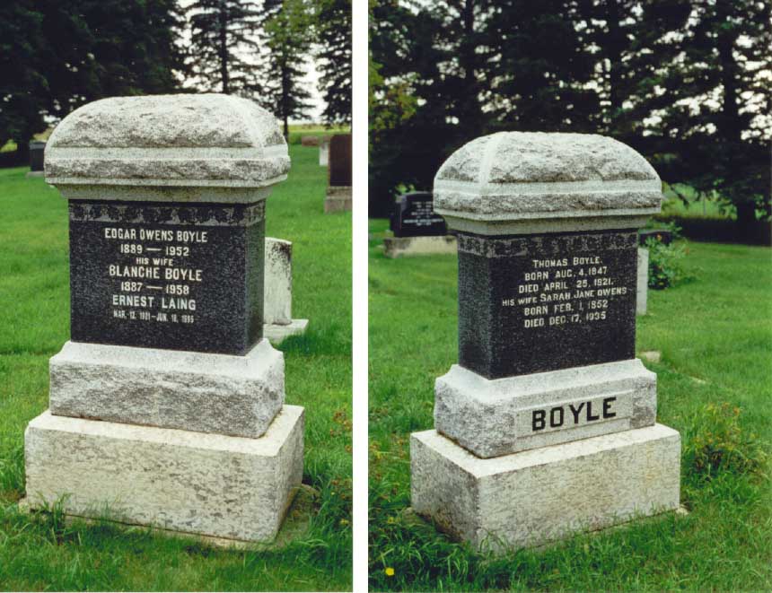 Thomas Boyle family headstones