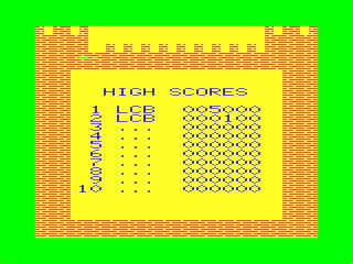 Robin Hood high score screen
