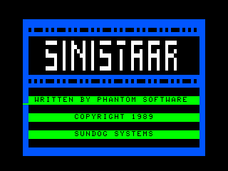 Sinistaar intro screen 1