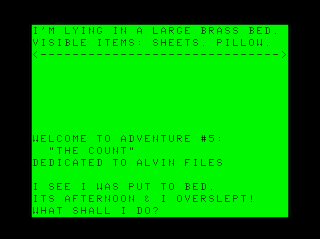Adventure #5: The Count game screen #1