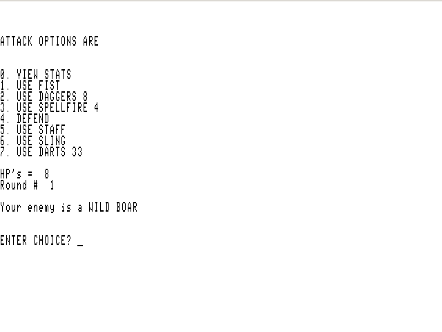 A Warlocks Revenge game screen 2