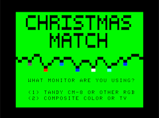 Christmas Match (Coco 3 version) Intro screen 1