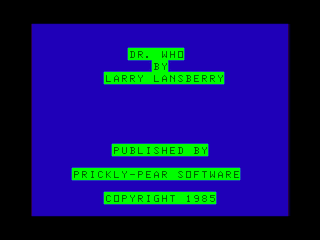 Dr. Who intro screen #1