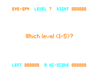 Eye-Spy intro screen