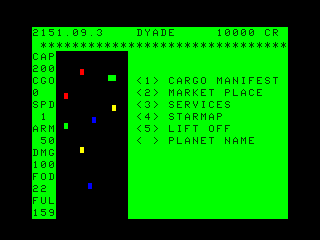 Galactic Taipan game screen 2