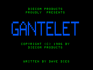 Gantelet intro screen #1