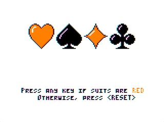 Video Poker (Coco 1/2 version) intro screen #1